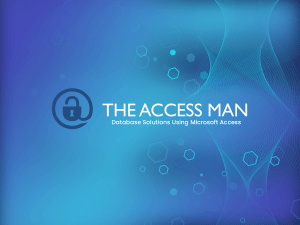 Access database solutions